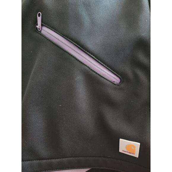 Carhartt Women's Black Purple Crowley Soft Shell Jacket Plus Size XXL 20 - Picture 6 of 9